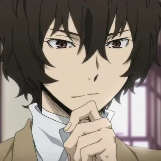 🤔 Osamu Dazai Bungou Stray Dogs Anime, Bungou Stray Dogs, Dazai Osamu, Homme, Personnage telegram sticker