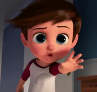 😮 Tim Templeton The Boss Baby desenho animado, bebê, menino, personagem, fofo, animação telegram sticker