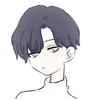🐙 anime, stiker, potret, anak laki-laki, kartun telegram sticker
