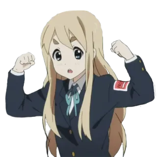 💪 Tsumugi Kotobuki K-On! Anime, Garota, K-On, Tsumugi Kotobuki, Mugi telegram sticker