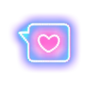 🐳 Herz, Liebe, Nachricht, Chat, Symbol, Neon, Emoji telegram sticker