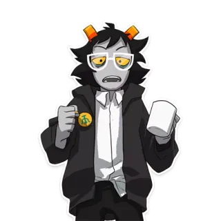 😲 Sollux Captor Homestuck Соллукс Каптор, Хоумстак, Аниме, Мультфильм, Персонаж, Тролль telegram sticker