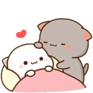 🛏 cat, cute, love, animal, sleep whatsapp sticker