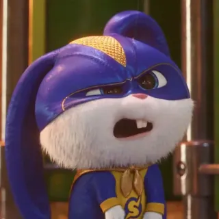 🐰 Snowball The Secret Life of Pets bunny, rabbit, superhero, angry, cartoon telegram sticker