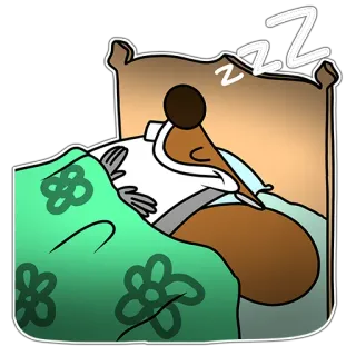 😴 ZZZ schlafen, Bett, zzz, Schlaf, Cartoon telegram sticker