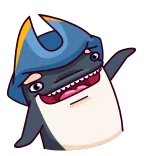 😘 cartoon, pirate, shark, character telegram sticker