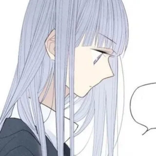 🥞 anime, manga, girl, sad, art, portrait telegram sticker