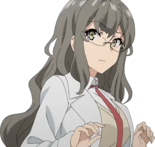 😳 Anime, Mädchen, Lehrerin, Wissenschaftlerin, Laborkittel, Süß telegram sticker