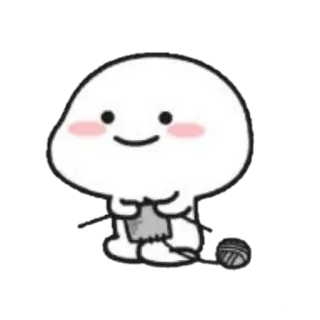 🪐 carino, maglia, cartone animato, filato, hobby telegram sticker