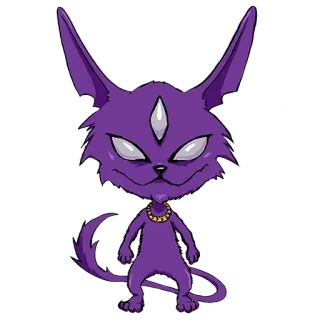 💜 gato, roxo, fantasia, animal, criatura, místico whatsapp sticker