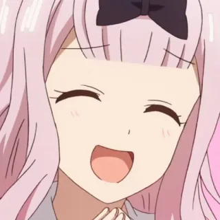 😅 Chika Fujiwara Kaguya-sama: Love Is War anime, girl, smile, happy, pink hair, chika, fujiwara whatsapp sticker