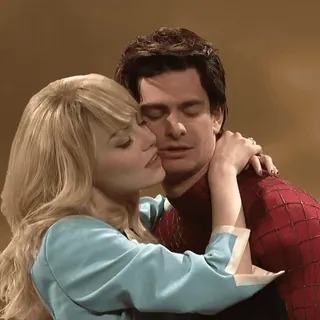 😘 Spider-Man Человек-паук, Эндрю Гарфилд, Эмма Стоун, романтика, супергерой, знаменитости whatsapp sticker