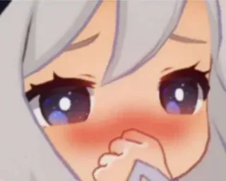 😳 อนิเมะ, การ์ตูน, น่ารัก, เขิน, ตัวละคร telegram sticker