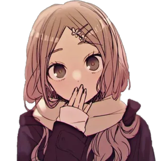 🌨 Anime, Gadis, Lucu, Syal, Musim dingin, Ilustrasi telegram sticker