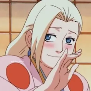 🌟 anime, woman, blonde hair, blush, smile, cartoon telegram sticker
