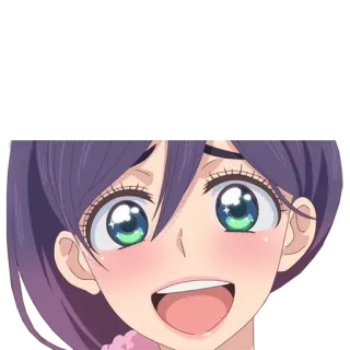 💖 anime, cartoon, girl, smile, happy, cute, female whatsapp sticker