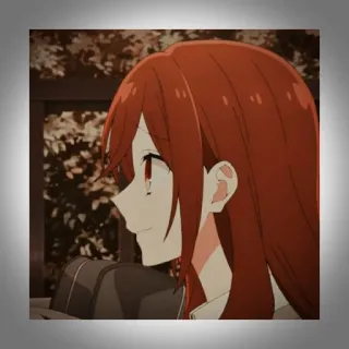 💫 Anime Mädchen, rote Haare, Cartoon, Manga, Charakter, Porträt telegram sticker