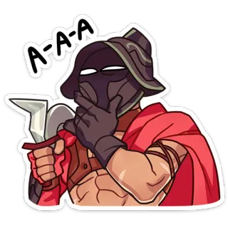 🤔 A-A-A gladiador, casco, espada, personaje, armadura, guerrero, luchador telegram sticker