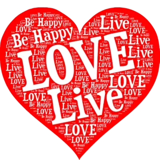 ❤ Love Be Happy Live LOVE Be Happy LOVE love, happy, live, heart, positive, words telegram sticker