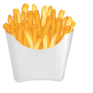 🍟 comida, papas fritas, patatas fritas, snack, patatas telegram sticker