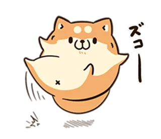 🐶 ズコー Hund, Shiba Inu, Cartoon, Süß, Tier, Zuko telegram sticker