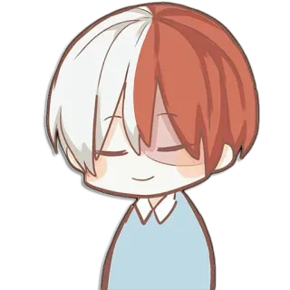 😌 Shoto Todoroki My Hero Academia anime, manga, character, cute, fanart telegram sticker