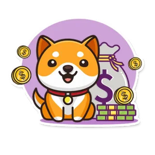 💰 dog, currency, money, coin, wealth, pet, cute telegram sticker