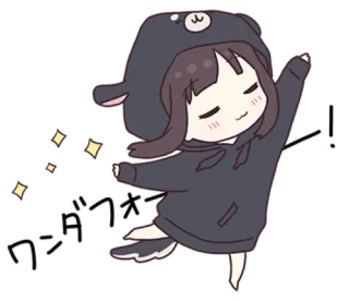 🌩 ワンダフォー Anime, Mädchen, süß, Glitzer telegram sticker