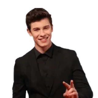 😏 Shawn Mendes shawn mendes, singer, peace sign, celebrity, portrait whatsapp sticker