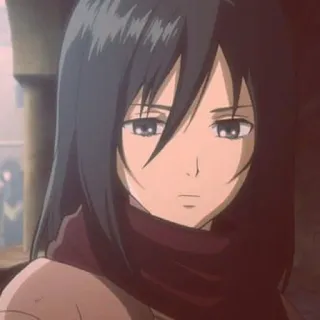 💗 Mikasa Ackerman Attack on Titan Anime, Charakter, Animation, Mikasa Ackerman telegram sticker