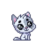 😼 mèo, mèo con, pixel art, động vật, dễ thương, thú cưng telegram sticker