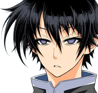 😶 Anime, Manga, Personaje, Retrato, Enojado, Serio telegram sticker