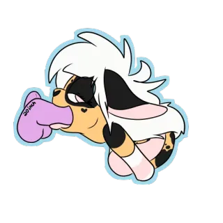 💋 JOINK animal, chien, dessin animé, autocollant, poilu telegram sticker