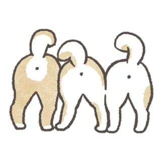 🐕 개, 엉덩이, 동물, 애완 동물, 귀여운, 웃긴 telegram sticker