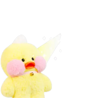 🙄 canard, peluche, jaune, mignon, doudou telegram sticker