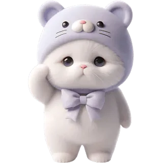 🫡 gato, gatito, lindo, animal, kawaii, dibujo animado, ilustración telegram sticker