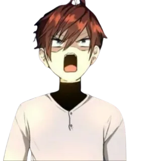 😱 Animé, En colère, Crier, Dessin animé, Contrarié telegram sticker