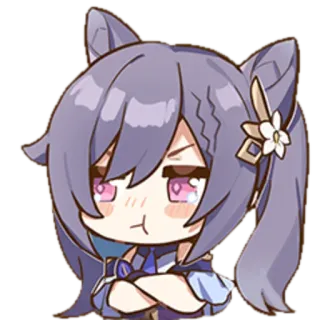 ⭐️ Keqing Genshin Impact anime, game, genshin impact, keqing, sticker, cute, kawaii telegram sticker
