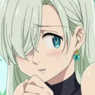 😳 Elizabeth Liones The Seven Deadly Sins Аниме, Мультфильм, Девушка, Элизабет Лионес, Семь смертных грехов, Персонаж telegram sticker