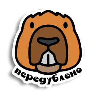 🌳 передублено castor, animal, pegatina, dibujos animados telegram sticker