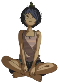 🦎 Anime, Mädchen, Sitzend, Charakter, Frau, Cartoon telegram sticker