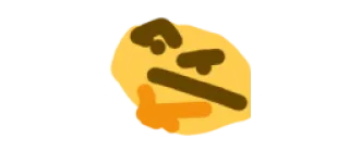 🤔 pensando, emoji, pensieroso, riflessivo telegram sticker