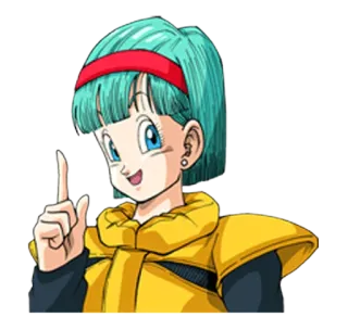 😃 Bulma Dragon Ball anime, cartone animato, ragazza, bulma, dragon ball telegram sticker