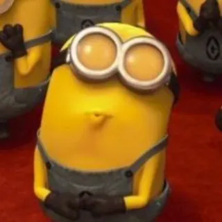 💋 Minion minion, cartoon, yellow, funny, character telegram sticker