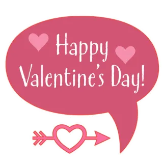 😍 Happy Valentine's Day! バレンタインデー, ハート, 愛, 祝日, 挨拶, お祝い telegram sticker