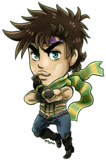 😈 Joseph Joestar JoJo's Bizarre Adventure อนิเมะ, มังงะ, โจโจ้, โจสตาร์, โจเซฟ โจสตาร์, แบทเทิลเทนเดนซี, จิบิ telegram sticker