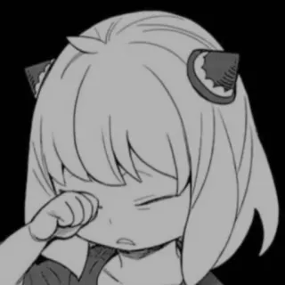 🎀 Anya Forger Spy x Family Anime, Manga, Spy x Family, Anya Forger, Süß, Weinend telegram sticker