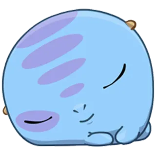 😴 Kartun, Karakter, Mengantuk, Istirahat, Blob, Lucu whatsapp sticker