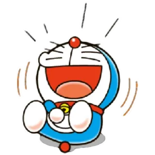 😁 Doraemon дораэмон, мультфильм, счастливый, робот, кот, аниме, манга whatsapp sticker