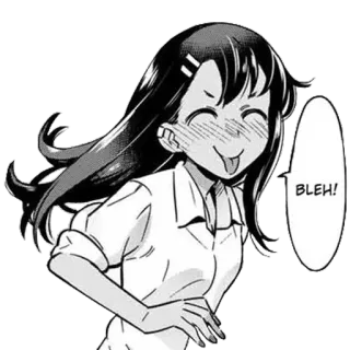 😝 Nagatoro Don't Toy with Me, Miss Nagatoro BLEH! Anime, Manga, Nagatoro, Bleh, Estudiante, Personaje telegram sticker